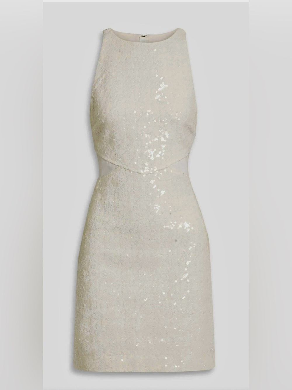 Derek Lam Sequin Sheath Dress in Ivory
